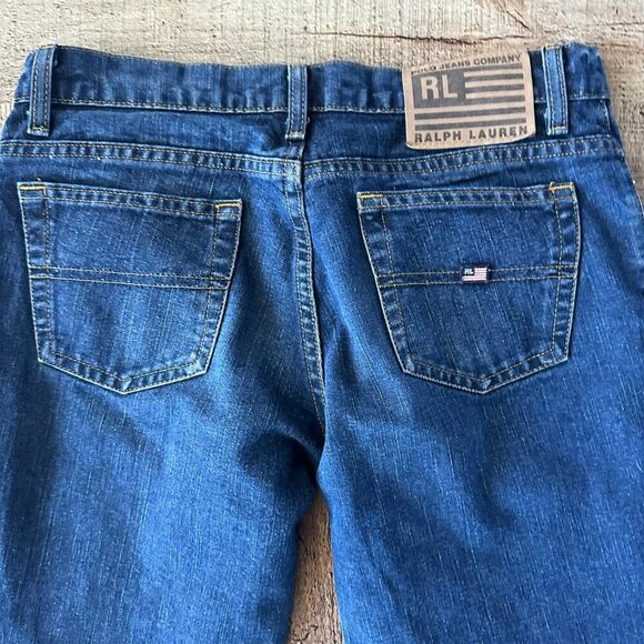 Ralph Lauren Womens Hipster Flare Jeans Size 5/6x32 Cotton/Polyester Dark Blue - Picture 7 of 7